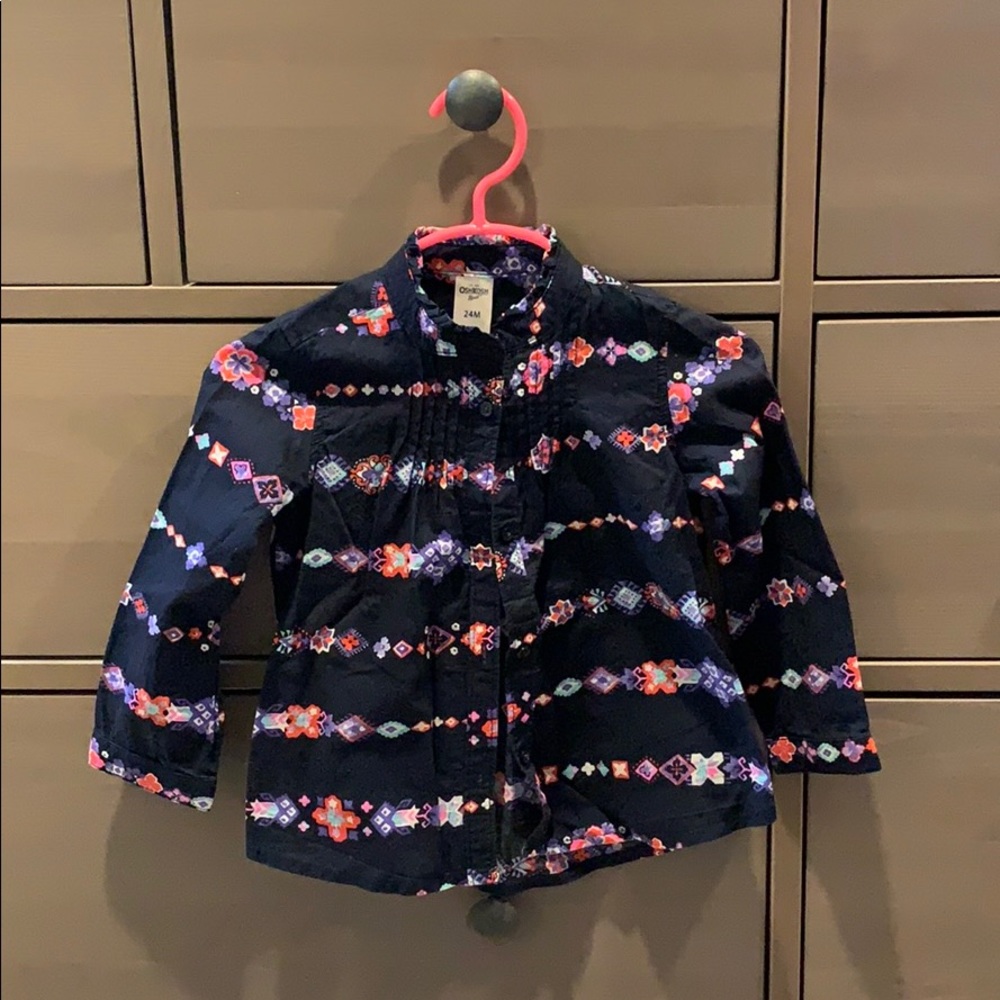 OshKosh 24mo girl’s button-down long sleeve shirt
